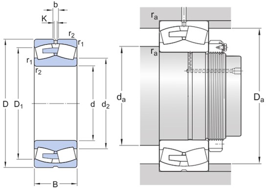 hkbearingservice-23192 CA/W33 Spherical Roller Bearing Drawing hkbearingservice-23192 CA/W33 Spherical Roller Bearing Drawing